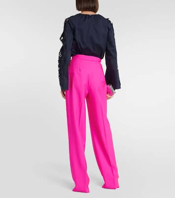 High-Rise-Hose aus Wolle und Mohair | Oscar de la Renta