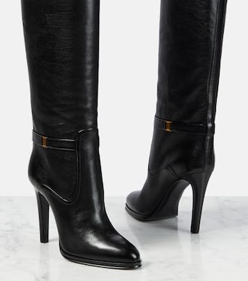 Diane 105 leather knee-high boots | Saint Laurent