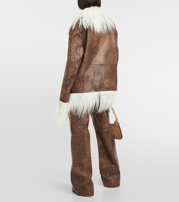 Veste Yoyo en cuir à shearling | Dodo Bar Or