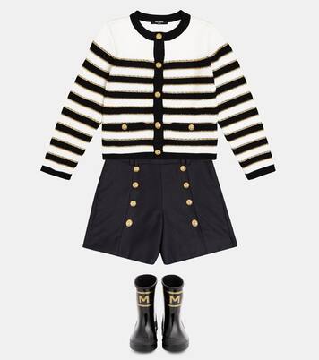 Embellished wool shorts | Balmain Kids