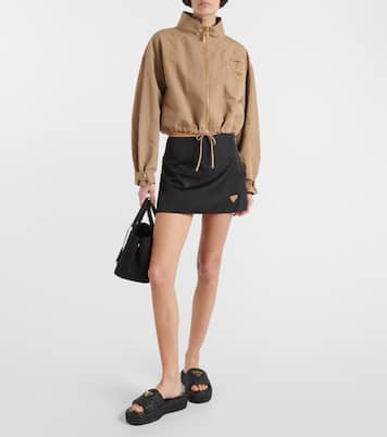 Logo espadrille slides | Prada