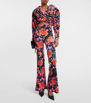 Bedrucktes Top aus Samt | Rotate