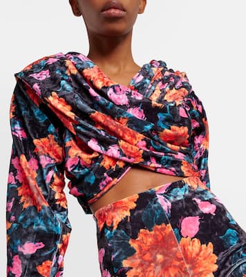 Bedrucktes Top aus Samt | Rotate