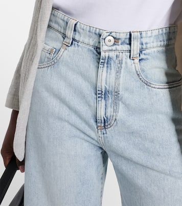 Jeans anchos de tiro alto | Brunello Cucinelli