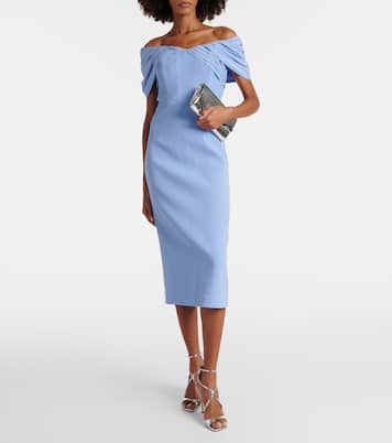 Robe midi Juliana en crêpe et taffetas | Rebecca Vallance