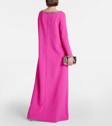 Robe longue Naimal en crêpe | Safiyaa