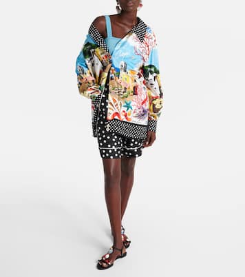 Bedrucktes Hemd Capri aus Seidensatin | Dolce&Gabbana