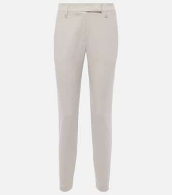 Cotton-blend slim pants | Brunello Cucinelli