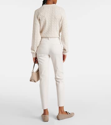 Cotton-blend slim pants | Brunello Cucinelli