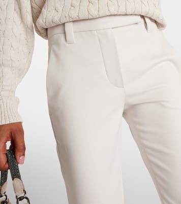 Cotton-blend slim pants | Brunello Cucinelli