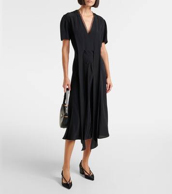 Embellished cutout satin pumps | Prada