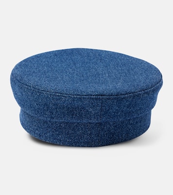 Embellished denim newsboy cap | Ruslan Baginskiy