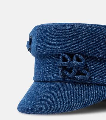 Embellished denim newsboy cap | Ruslan Baginskiy