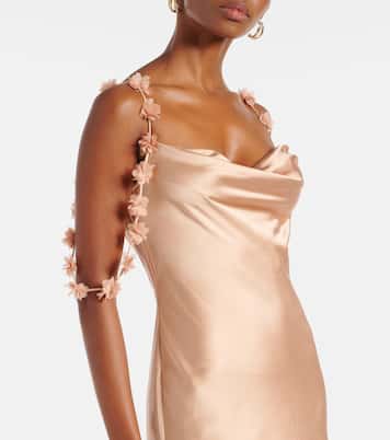 Abito sottoveste in raso | Self-Portrait