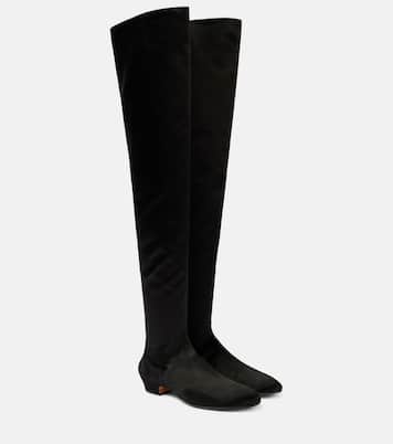 Awar satin over-the-knee boots  | The Row