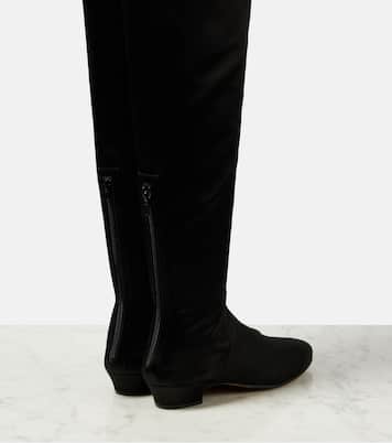 Awar satin over-the-knee boots  | The Row