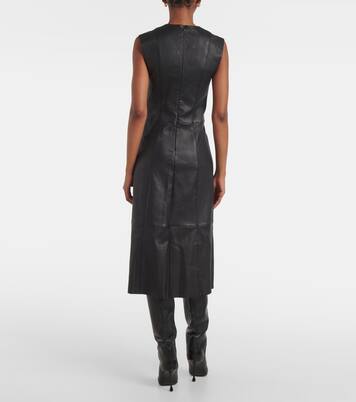 Robe midi Kosma en cuir | Joseph