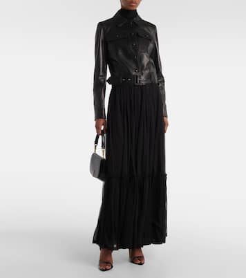 Wedge-Sandalen Salomé 110 aus Lackleder | Saint Laurent