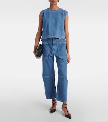 Top Loren aus Denim | Velvet