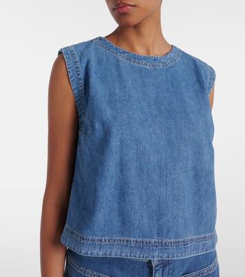 Top Loren aus Denim | Velvet