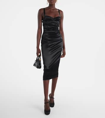 Ruched satin bustier dress | Dolce&Gabbana