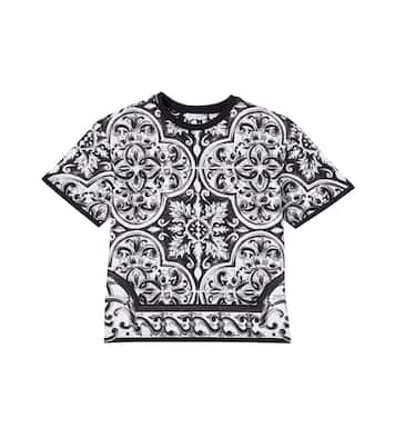 Majolica cotton jersey T-shirt | Dolce&Gabbana Kids