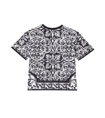 Majolica cotton jersey T-shirt | Dolce&Gabbana Kids