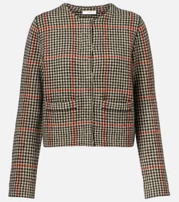 Checked wool cardigan | Vince
