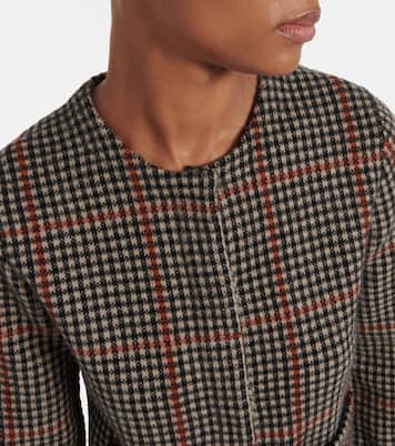 Checked wool cardigan | Vince