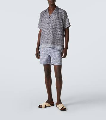 Maitan printed silk blowing shirt | Orlebar Brown