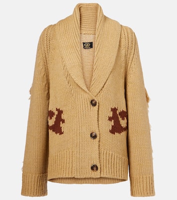 Cardigan Nora intarsia en laine mélangée | Goldbergh
