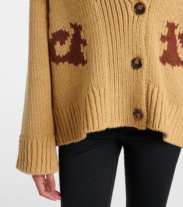 Cardigan Nora intarsia en laine mélangée | Goldbergh