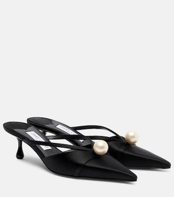 Sana 50 embellished satin mules | Jimmy Choo
