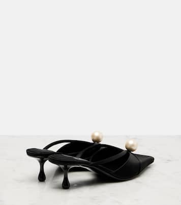 Sana 50 embellished satin mules | Jimmy Choo