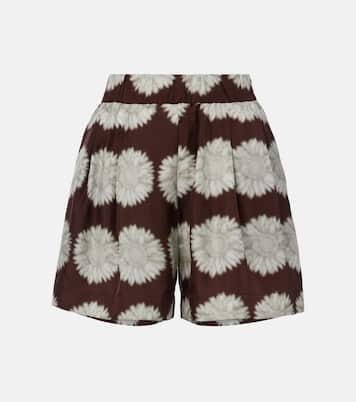 Bedruckte Shorts Zurich aus Seiden-Twill | Asceno