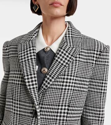 Hundstooth oversized blazer | Self-Portrait