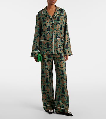 Crystal Hoop satin ballet flats | Aquazzura