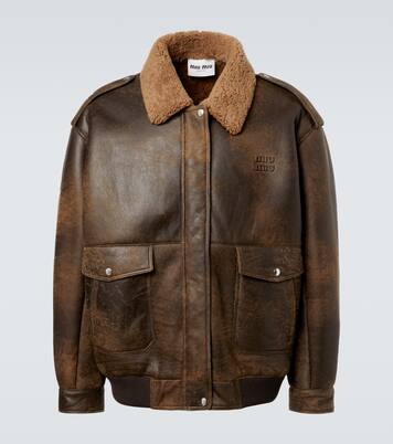 Chaqueta de piel con borrego | Miu Miu