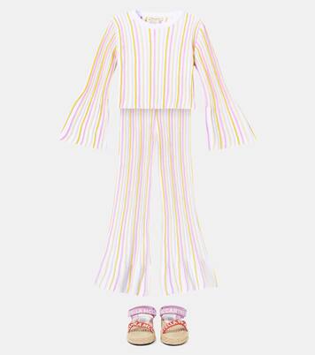 Top in misto cotone a righe a coste | Stella McCartney Kids