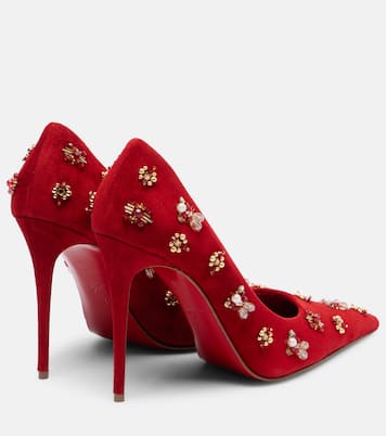 Mix Kate 100 embellished suede pumps | Christian Louboutin