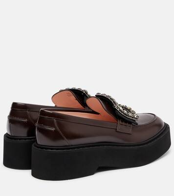 Mocassins Viv' Rangers à plateforme en cuir | Roger Vivier