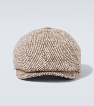 Casquette gavroche en laine et alpaga mélangés | Brunello Cucinelli