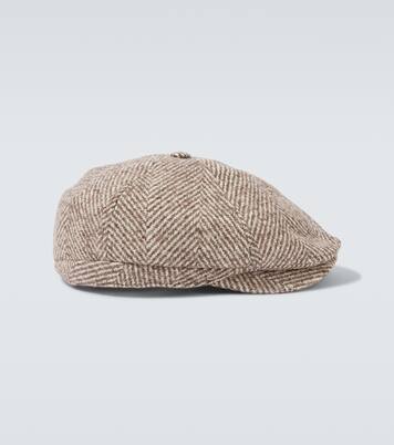 Casquette gavroche en laine et alpaga mélangés | Brunello Cucinelli
