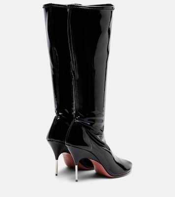 Bruna 95 patent leather knee-high boots | Amina Muaddi