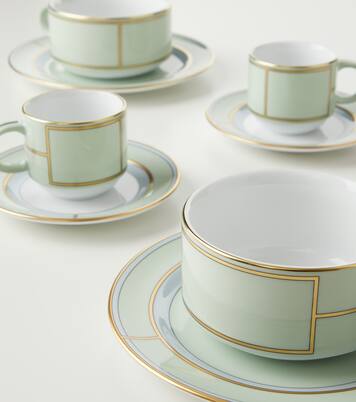 Set di 2 tazze da tè e piattini Diva in porcellana | Ginori 1735