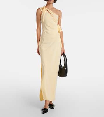 Robe longue asymétrique à fleurs | Coperni