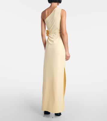 Robe longue asymétrique à fleurs | Coperni