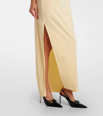 Robe longue asymétrique à fleurs | Coperni