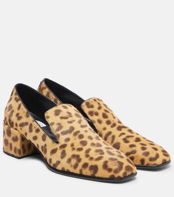 Eliot Slipper 45 leopard-print calf hair pumps | Jimmy Choo