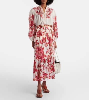 Blusa de gasa de algodón floral | Etro